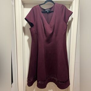Lane Bryant Deep Burgundy Mini Dress